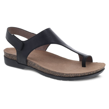 Black Waxy Burnished Sandal,35