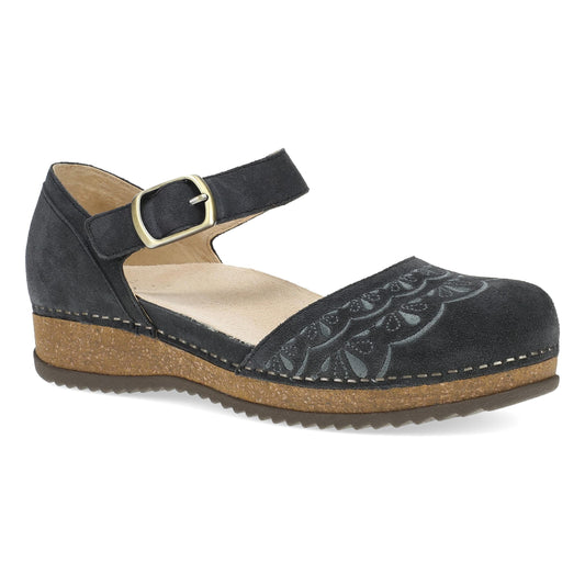 Mae Charcoal Embroidered Suede | Dansko Top Pick