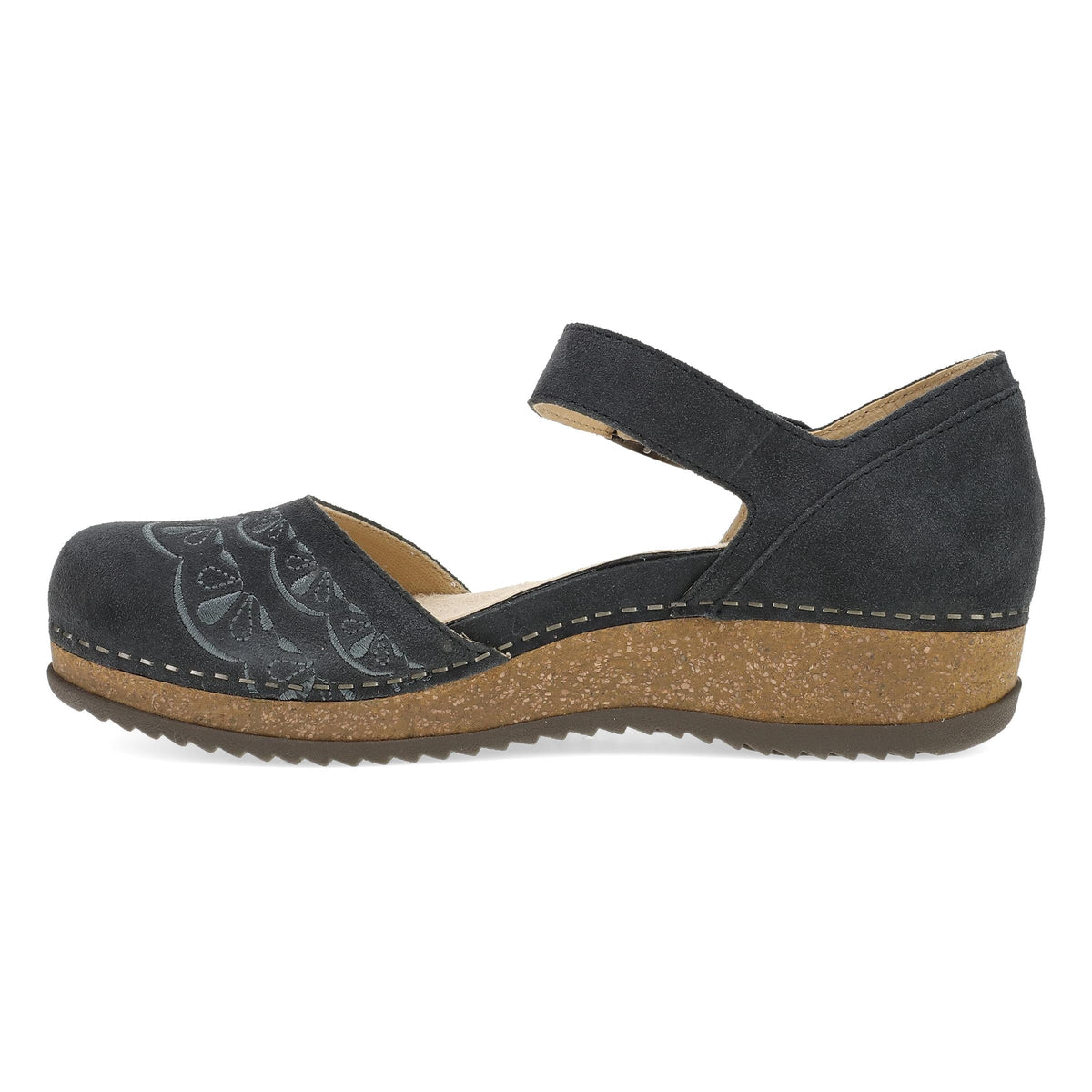 Mae Charcoal Embroidered Suede | Dansko Top Pick