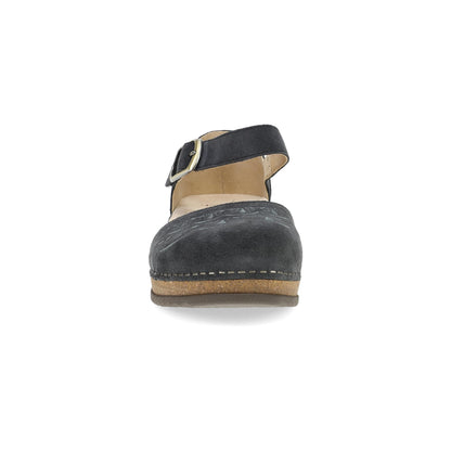 Mae Charcoal Embroidered Suede | Dansko Top Pick