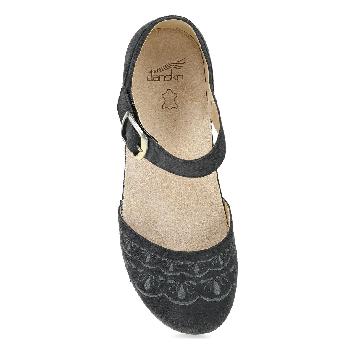Mae Charcoal Embroidered Suede | Dansko Top Pick