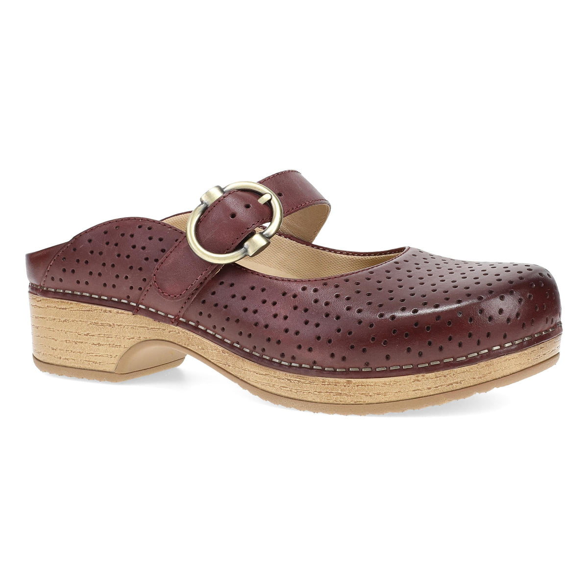 Sangria Leather Clog,36