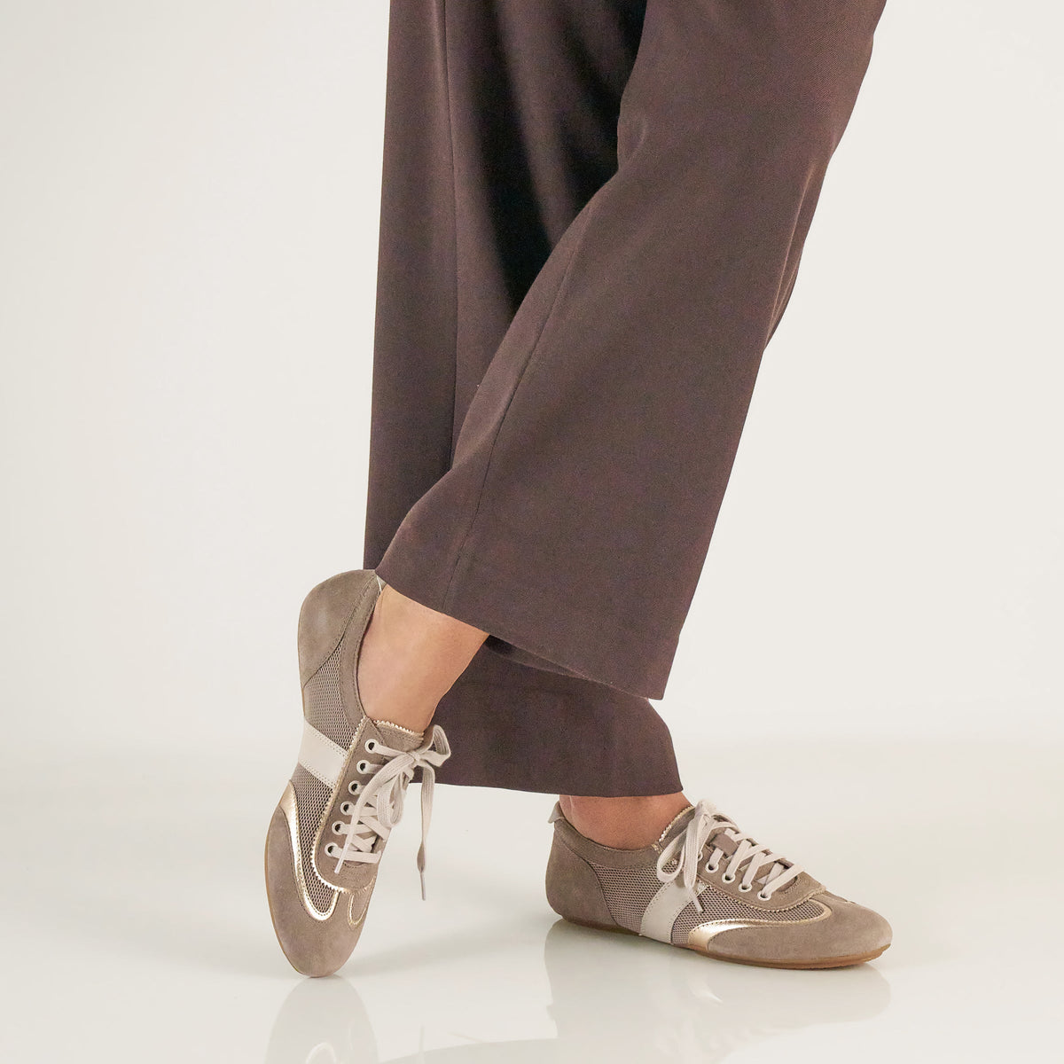 Milana Taupe/Gold Suede | Dansko Trusted