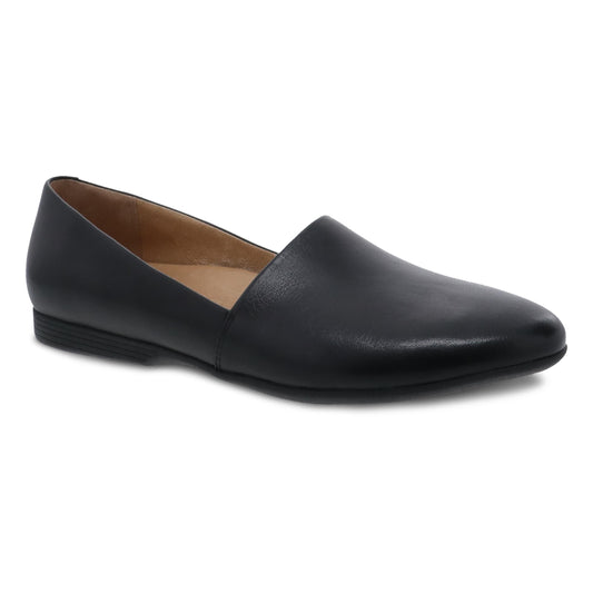 Larisa Wide Black Milled Nappa | Dansko New
