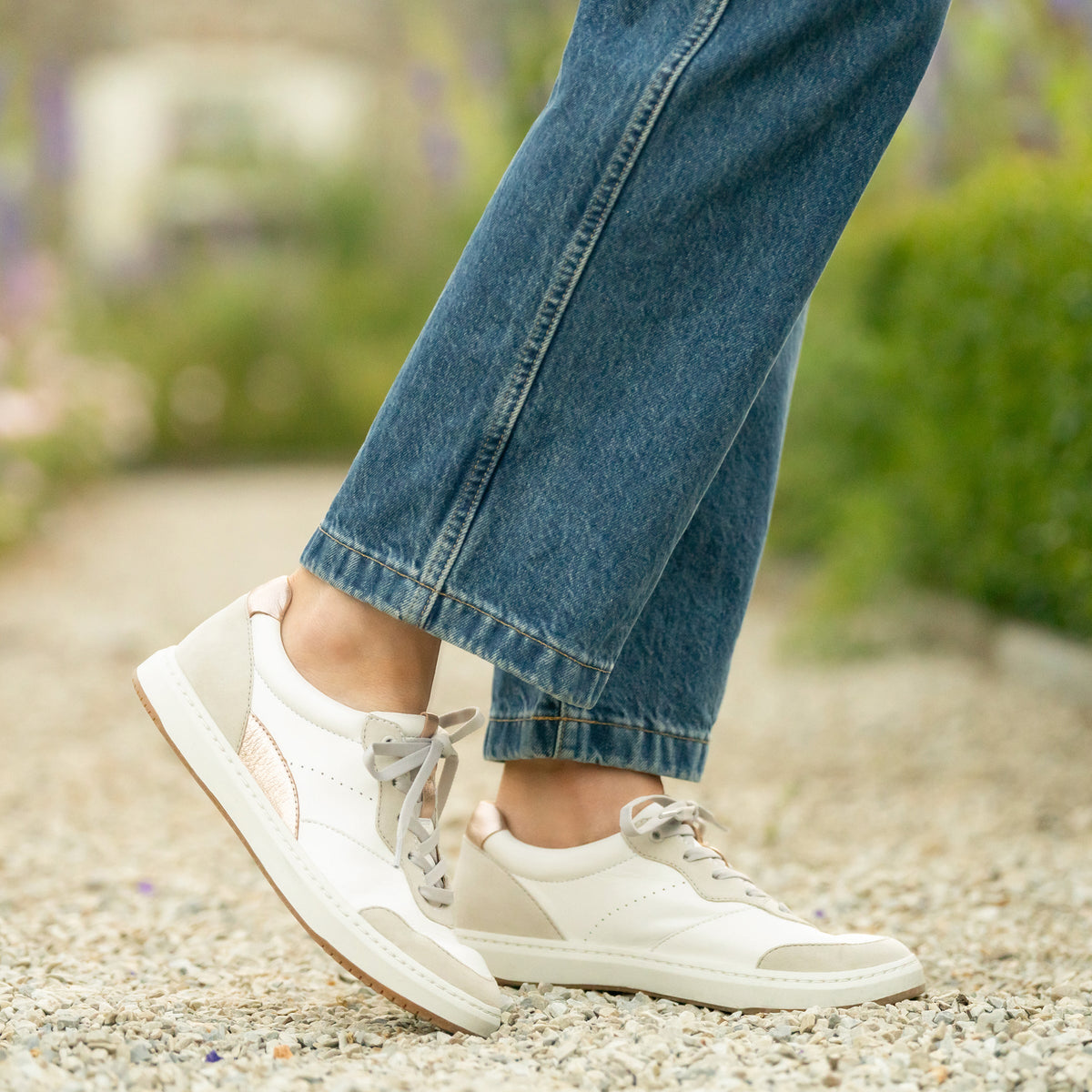Josey White/Rose Gold Nappa | Dansko Popular