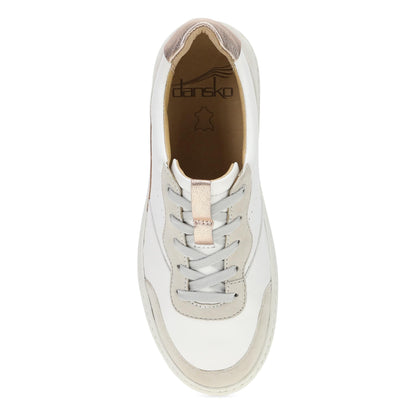 Josey White/Rose Gold Nappa | Dansko Popular