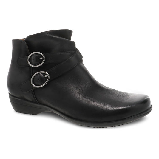 Faithe Black Burnished Nubuck | Dansko Signature