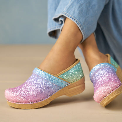 Wide Pro Pastel Rainbow Glitter | Dansko New