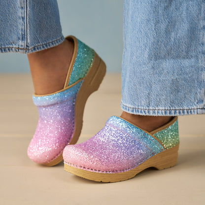 Wide Pro Pastel Rainbow Glitter | Dansko New