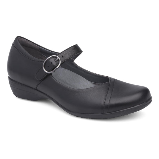 Fawna Wide Black Milled Nappa | Dansko Smart Buy