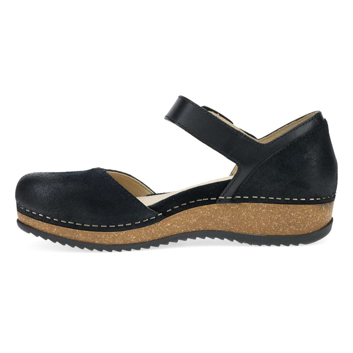 Mae Black Burnished Suede | Dansko Featured