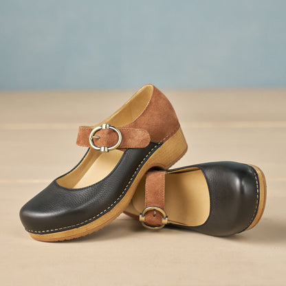 Bonny Mary Jane Black/Luggage | Dansko Exclusive