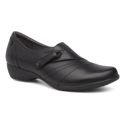 Franny Wide Black Leather | Dansko Discount