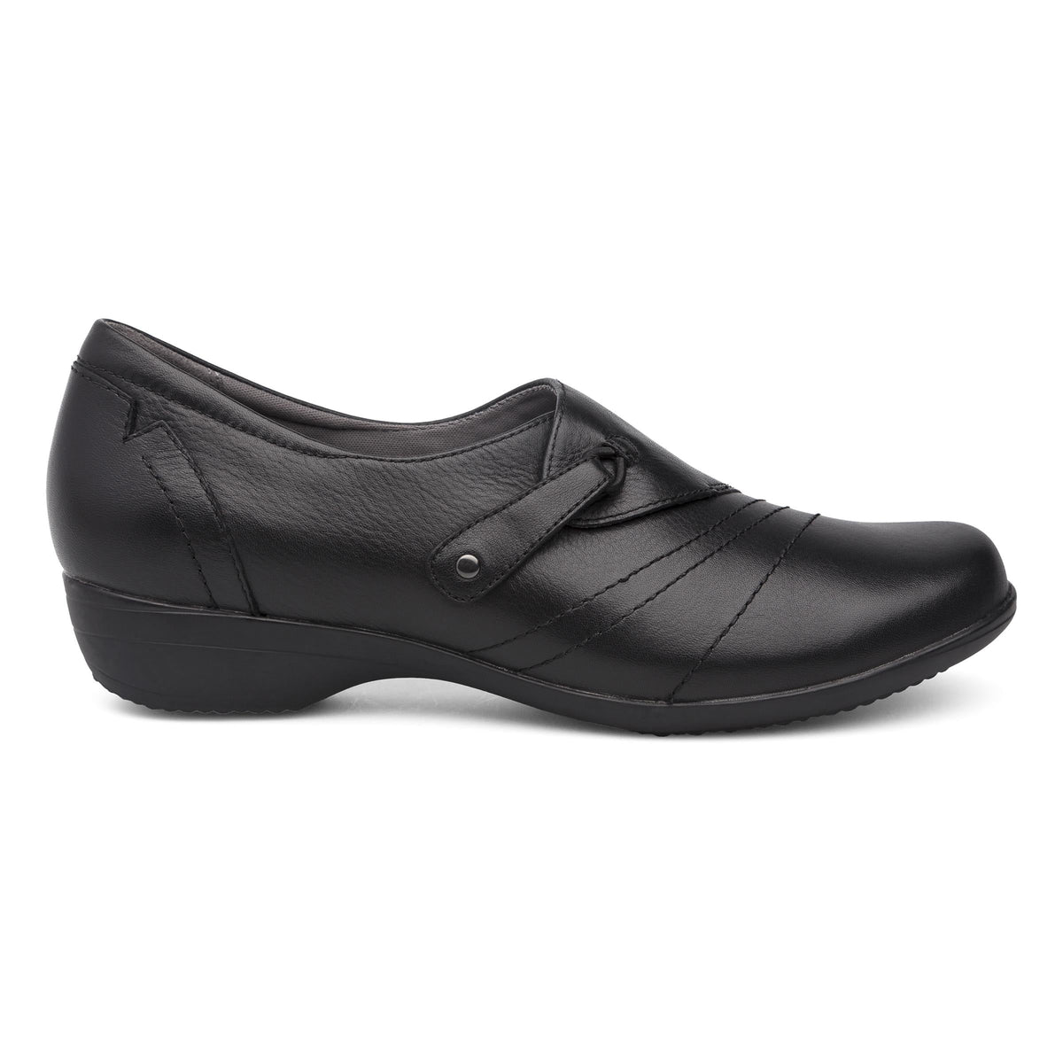 Franny Wide Black Leather | Dansko Discount