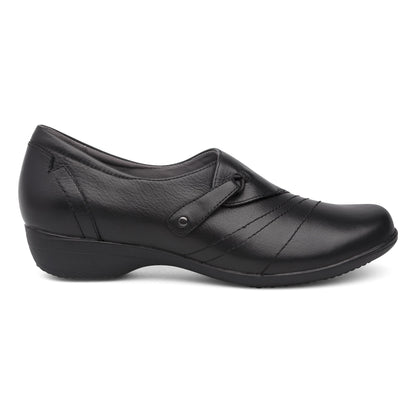Franny Wide Black Leather | Dansko Discount