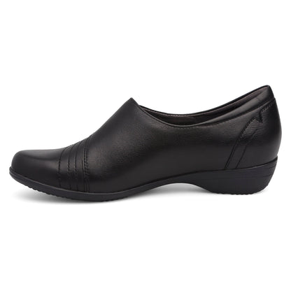 Franny Wide Black Leather | Dansko Discount