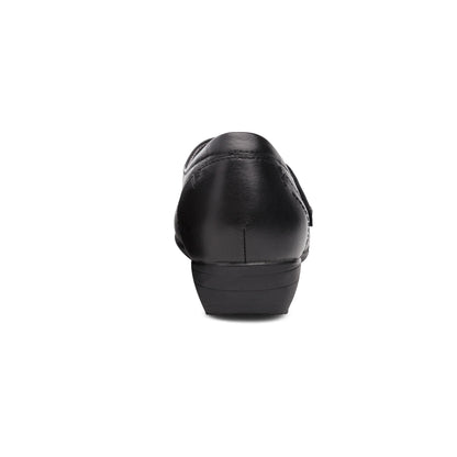 Franny Wide Black Leather | Dansko Discount