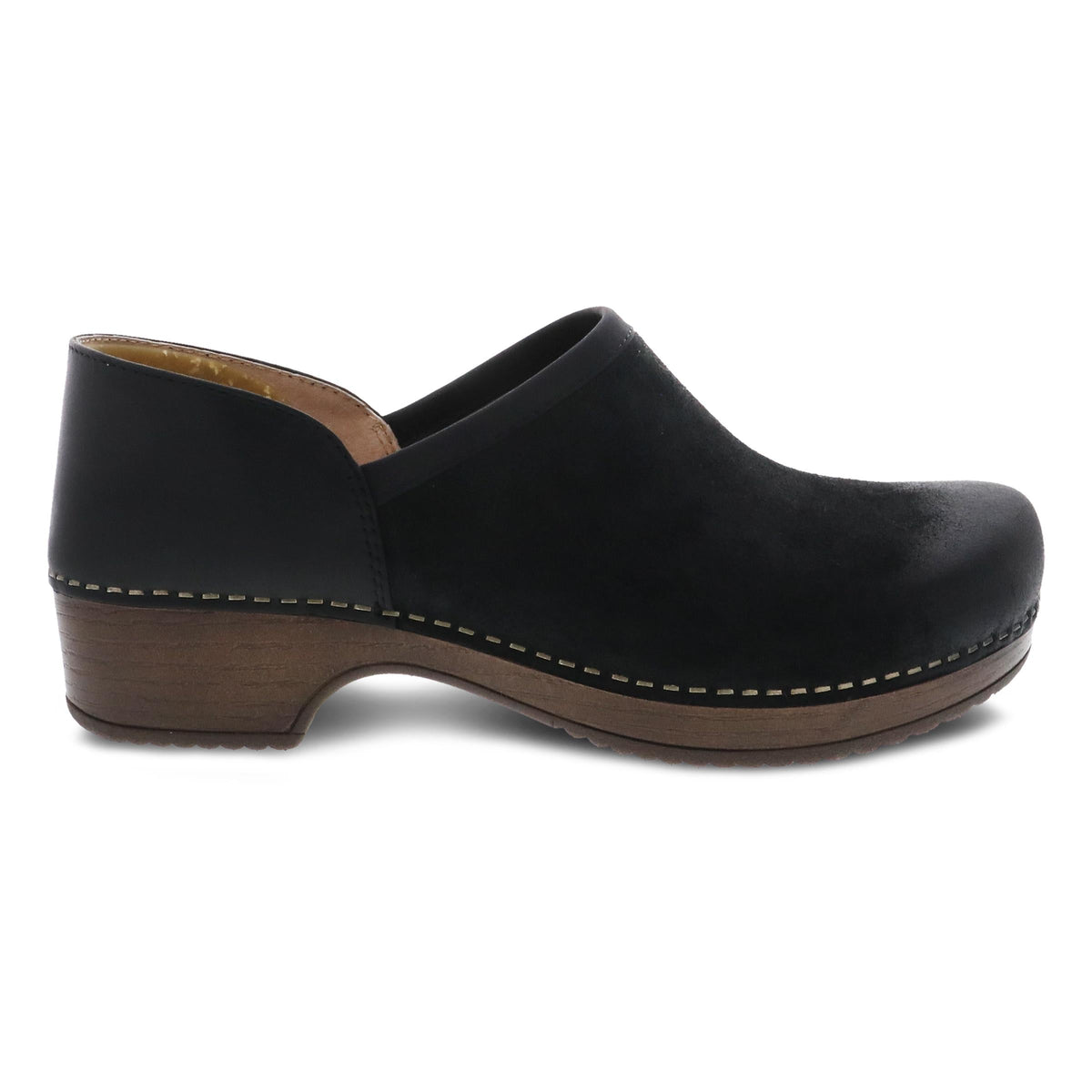 Brenna Black Burnished Suede | Dansko Trending