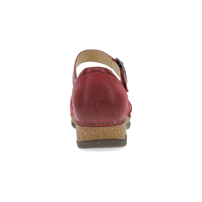 Mae Red Burnished Suede | Dansko Classic